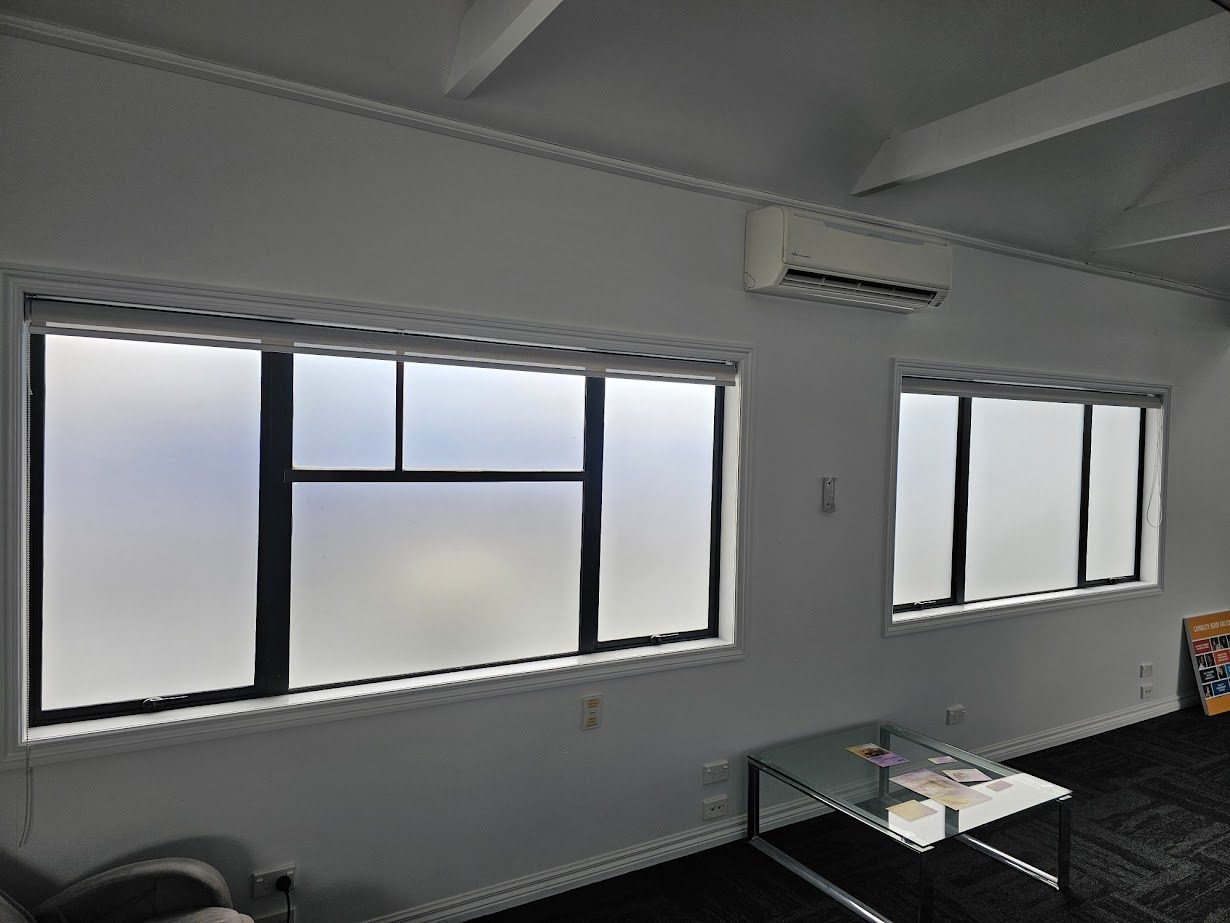 High quality commercial window frosting for privacy in offices
