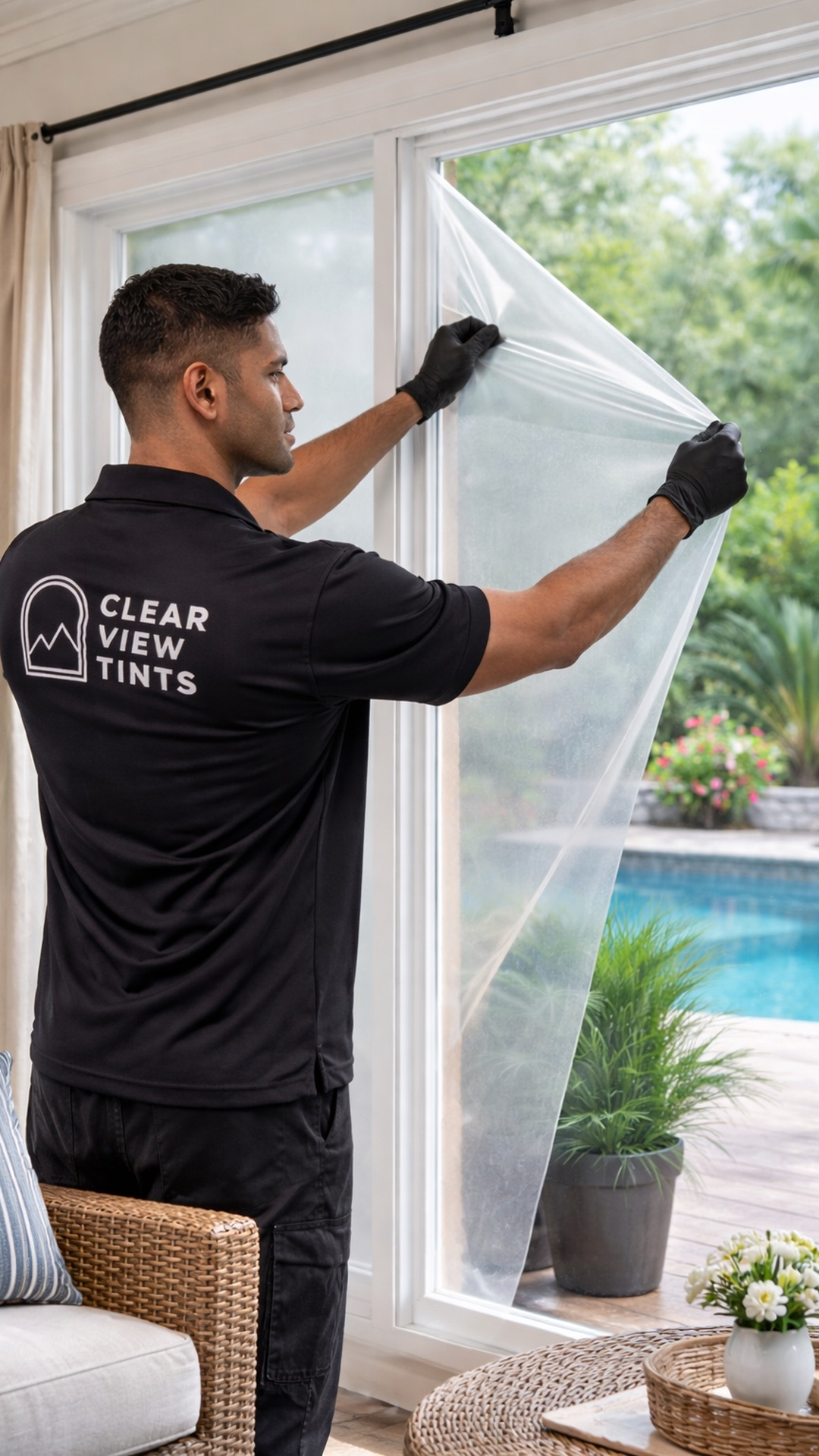 Frosting film removal from residential Auckland glass