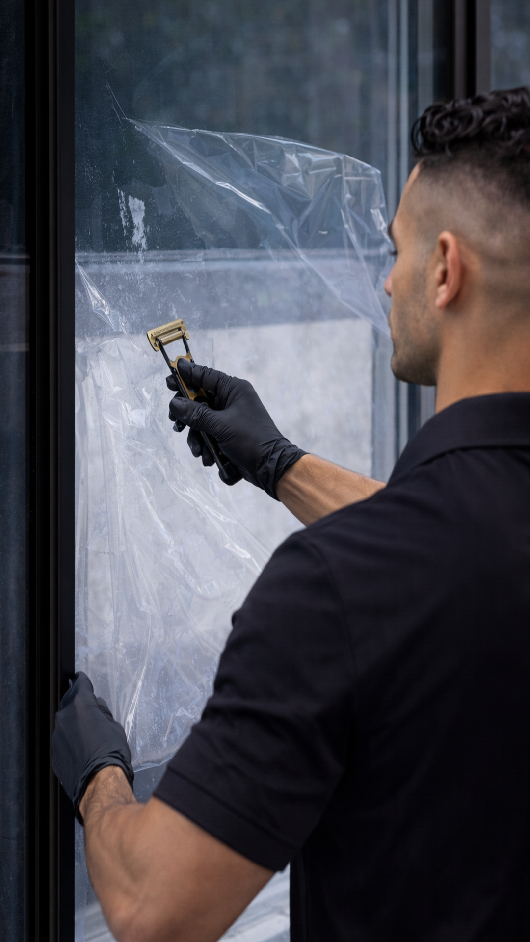 Professional tint film removal from Auckland glass