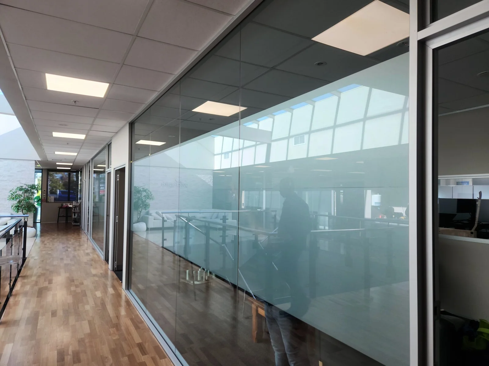 Commercial window frosting that helps to improve office and interior aesthetic