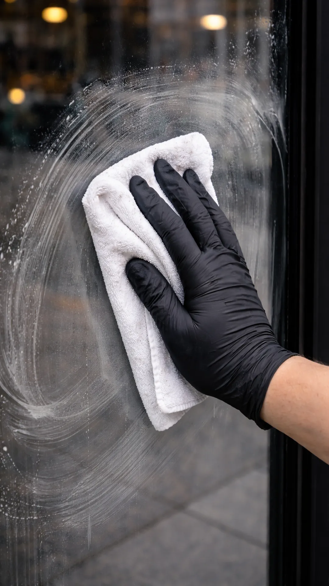 Signage film removal from Auckland shopfront glass