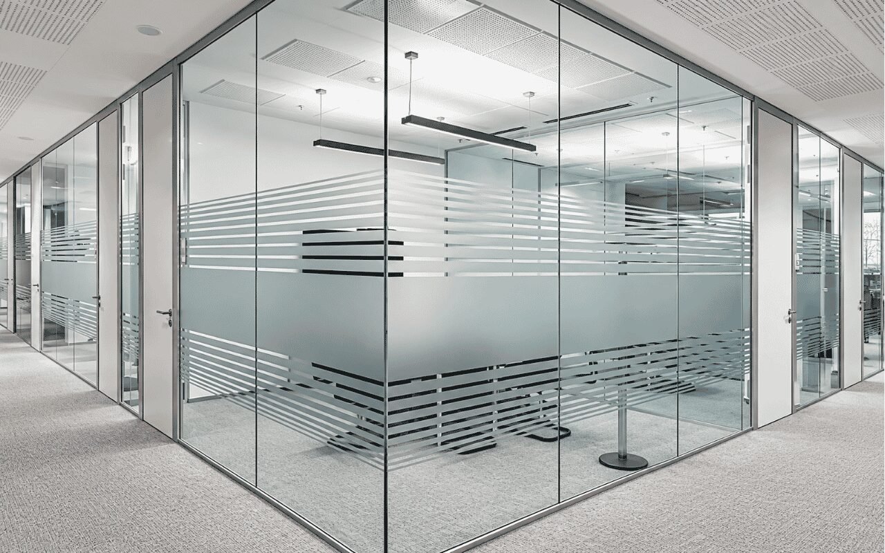 Commercial building glass entrance and interior glazing suitable for safety film assessment